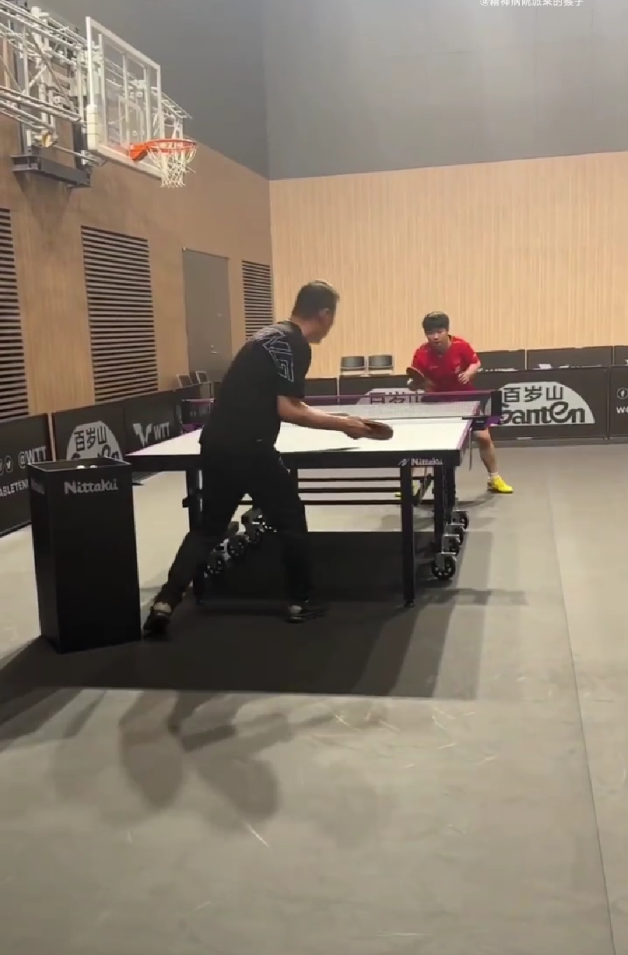 朱雨玲等主, 以反手长胶 朱雨玲等主, 以反手长胶